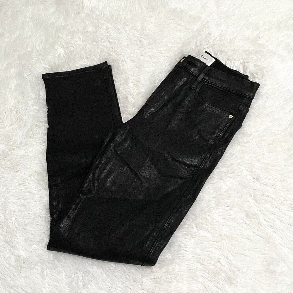 Women Frame Le Sylvie Slender Straight Coated Size 27